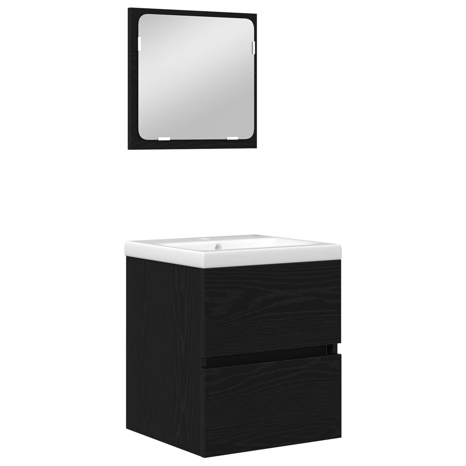 Set namještaja za kupaonicu Zidne 2 pcs Crni hrast i bijela