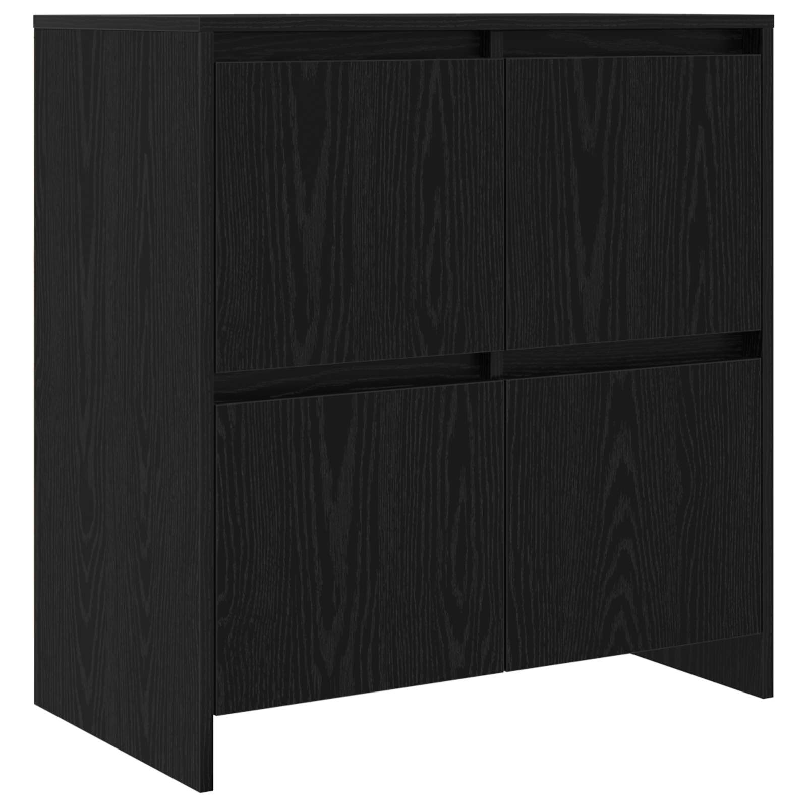 Komode 2 pcs Crni hrast 70 x 41 x 75 cm Konstruirano drvo