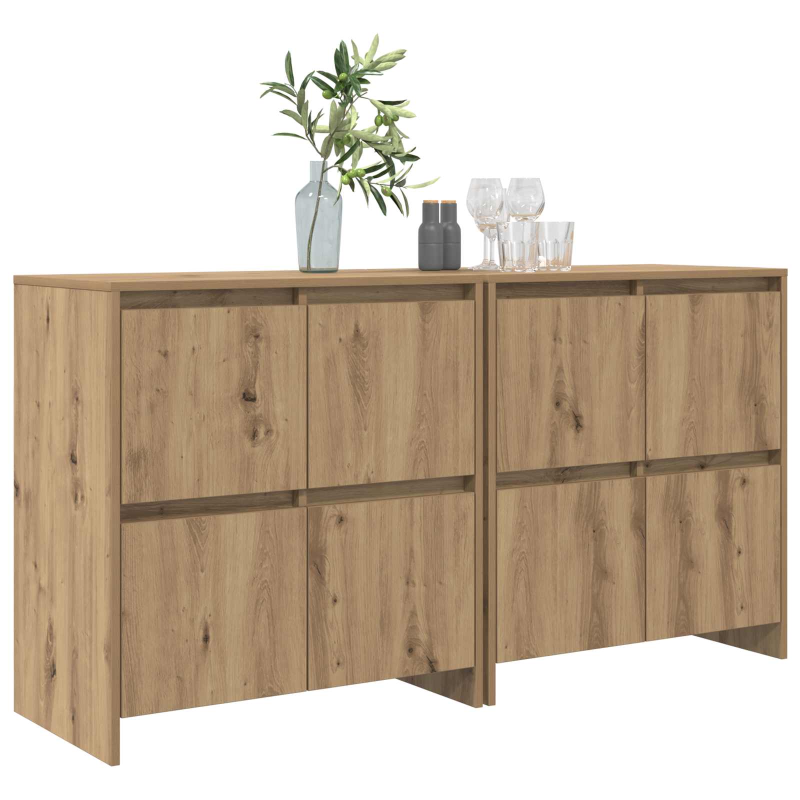 Komode 2 pcs hrast artisan 70 x 41 x 75 cm Konstruirano drvo