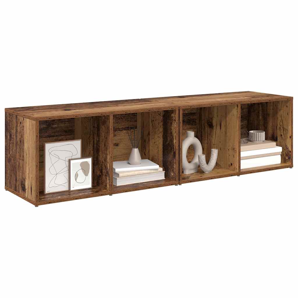 Set TV komoda Zidne 2 pcs Staro drvo 37 x 35 x 72 cm