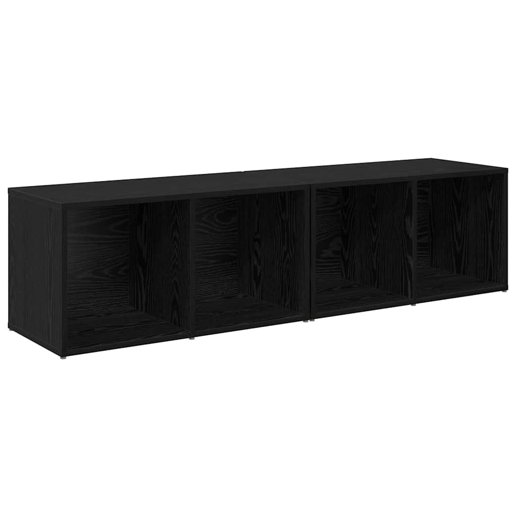 Set TV komoda Zidne 2 pcs Crni hrast 37 x 35 x 72 cm