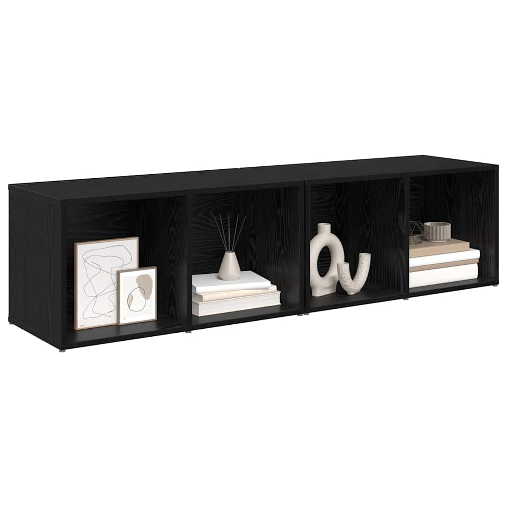 Set TV komoda Zidne 2 pcs Crni hrast 37 x 35 x 72 cm