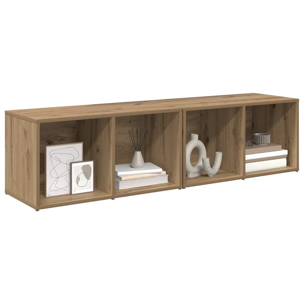 Set TV komoda Zidne 2 pcs Umjetnički hrast 37 x 35 x 72 cm
