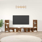 Set TV komoda Zidne 4 pcs Staro drvo 37 x 35 x 107 cm