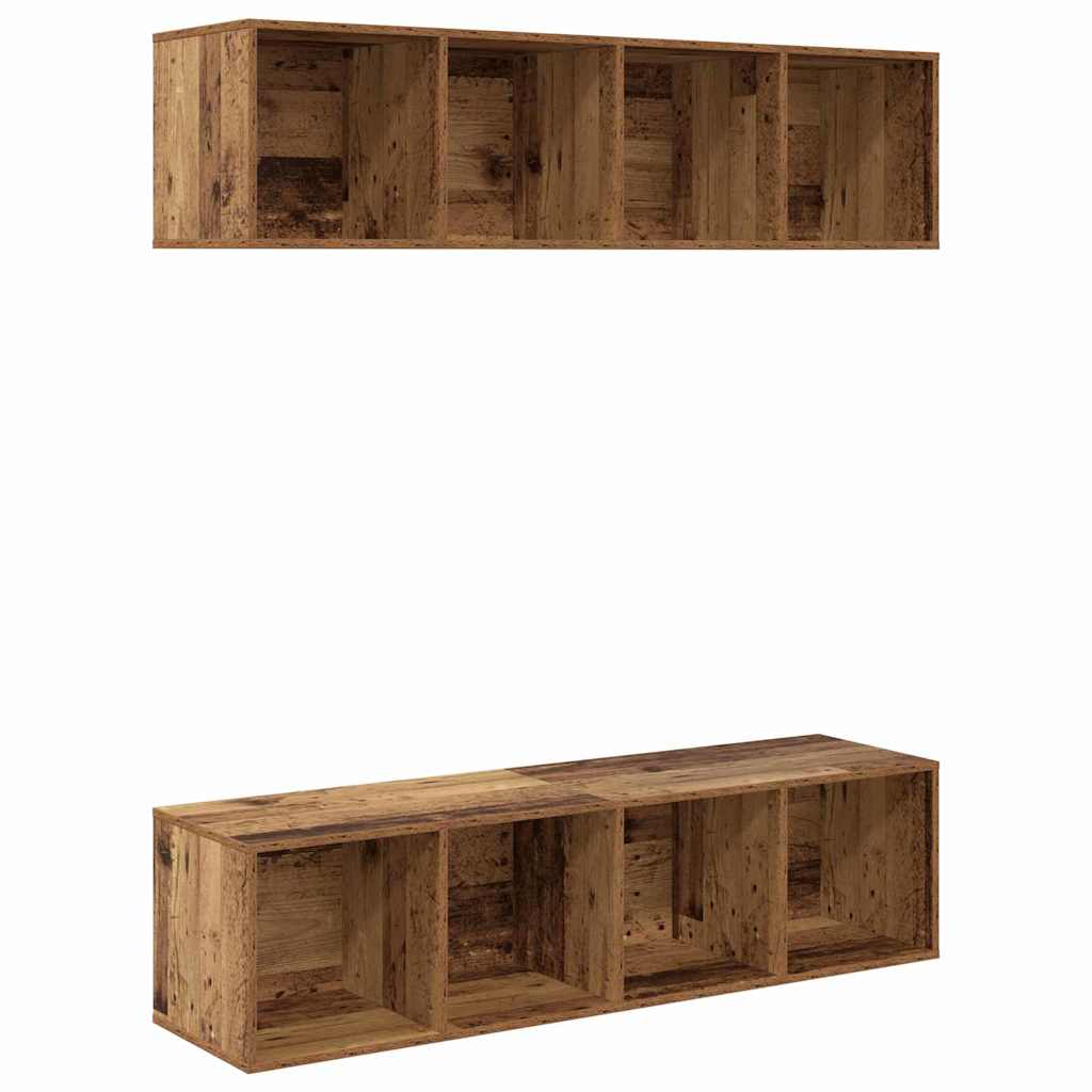 Set TV komoda Zidne 2 pcs Staro drvo 37 x 37 x 142,5 cm