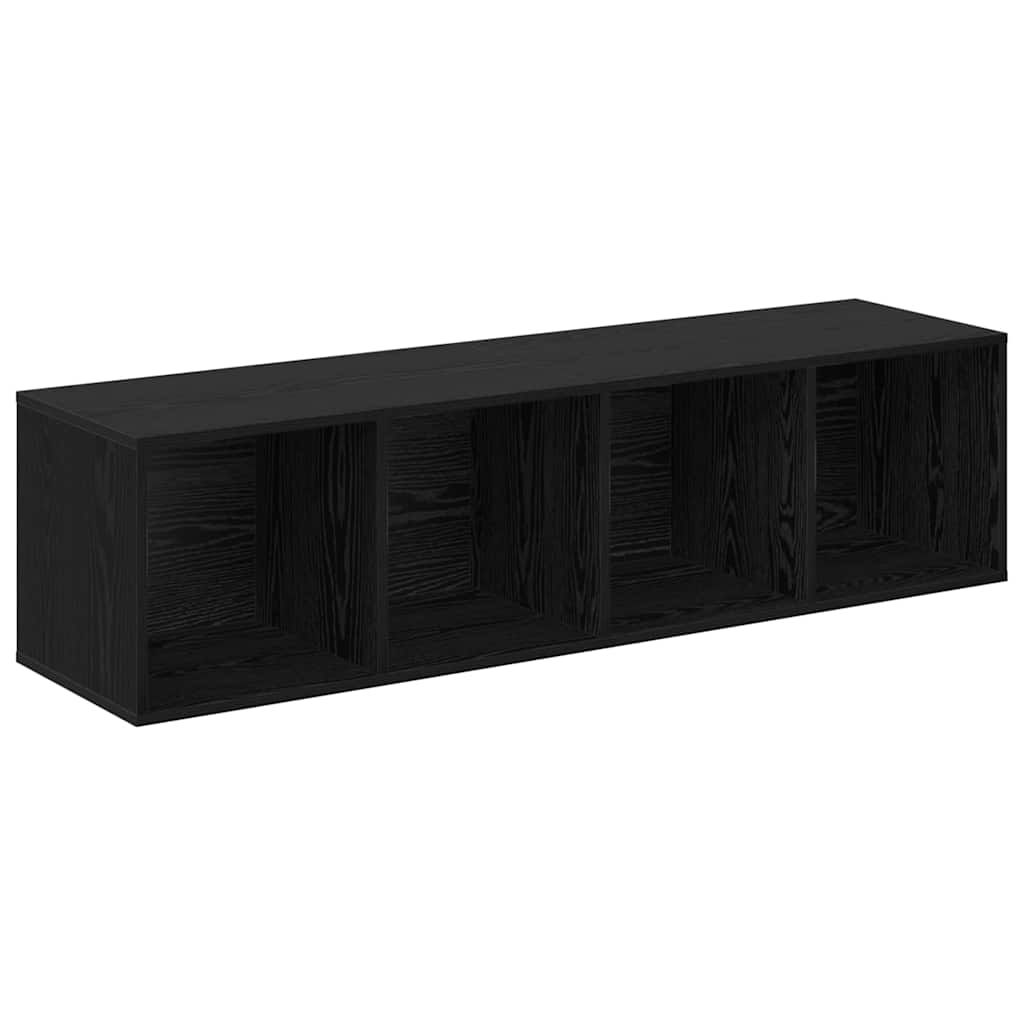 Set TV komoda Zidne 2 pcs Crni hrast 37 x 37 x 142,5 cm