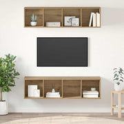 Set TV komoda Zidne 2 pcs Umjetnički hrast 37 x 37 x 142,5 cm
