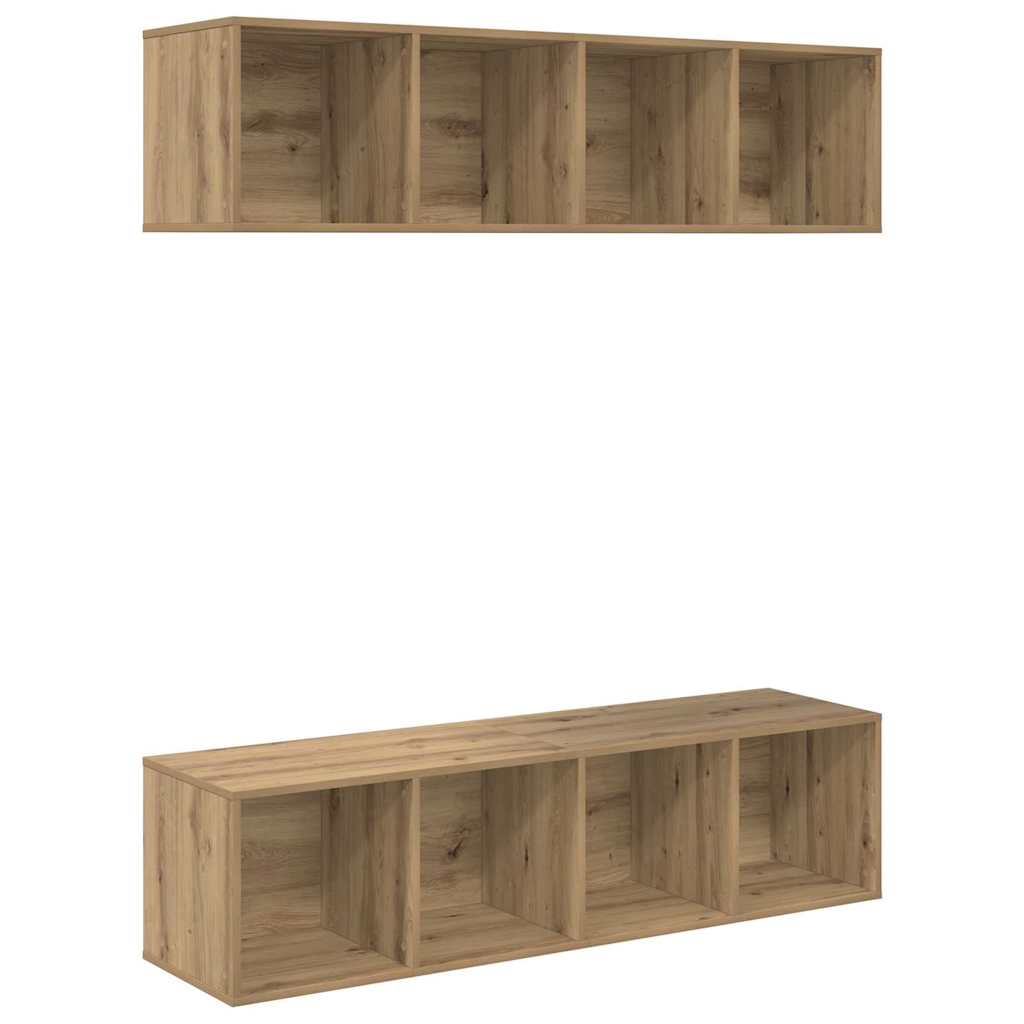 Set TV komoda Zidne 2 pcs Umjetnički hrast 37 x 37 x 142,5 cm