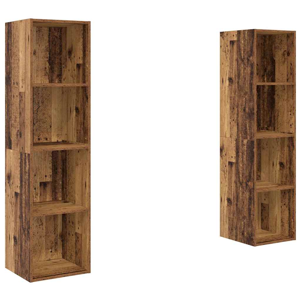 Set TV komoda 2 pcs Smeđa 37 x 37 x 142,5 cm Konstruirano drvo