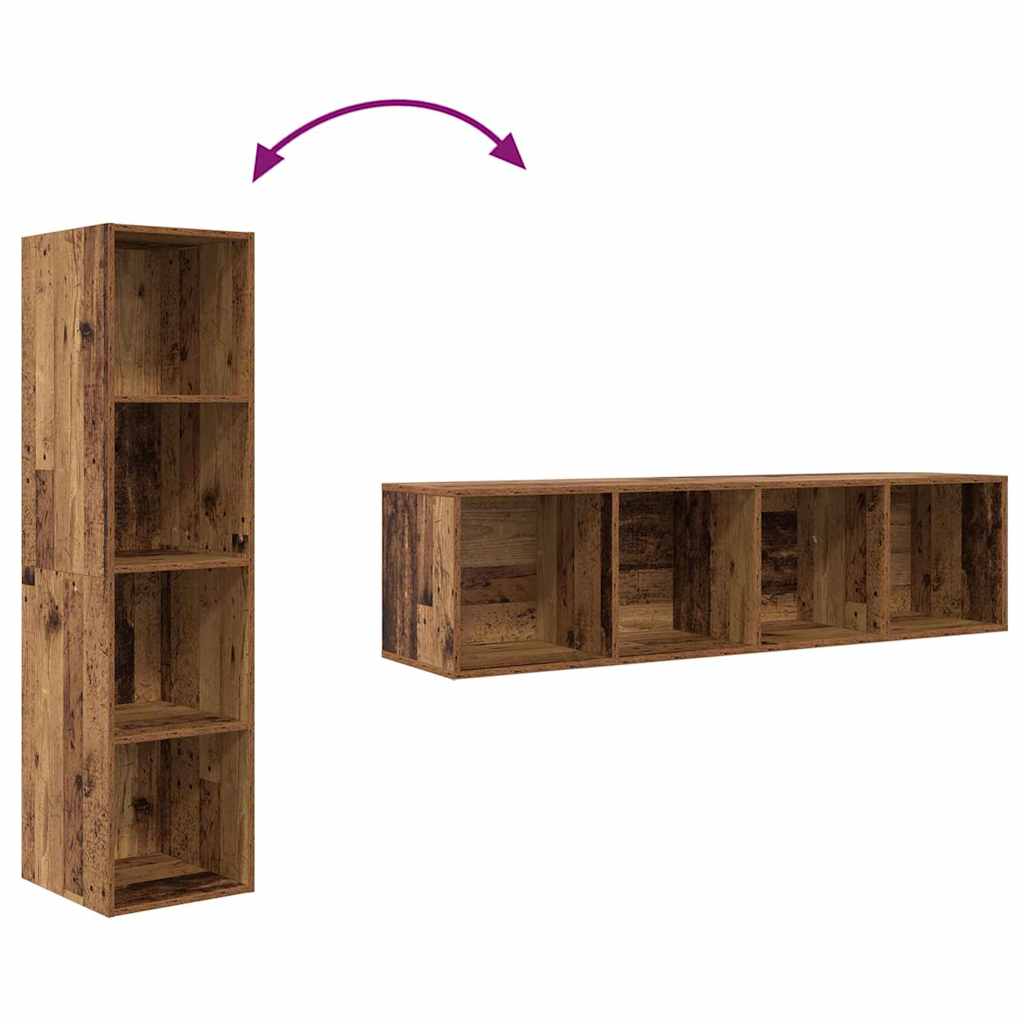 Set TV komoda 2 pcs Smeđa 37 x 37 x 142,5 cm Konstruirano drvo