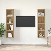 Set TV komoda 2 pcs Smeđa 37 x 37 x 142,5 cm Konstruirano drvo
