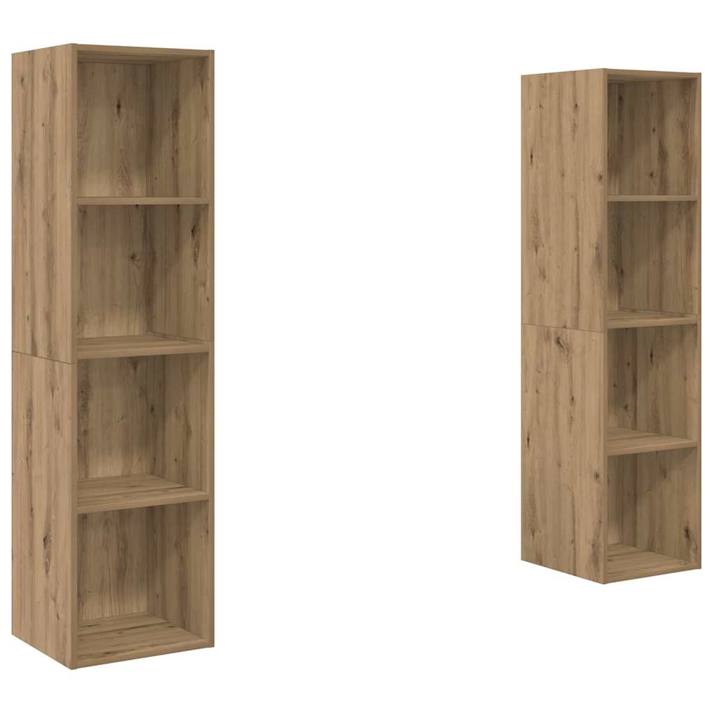 Set TV komoda 2 pcs Smeđa 37 x 37 x 142,5 cm Konstruirano drvo
