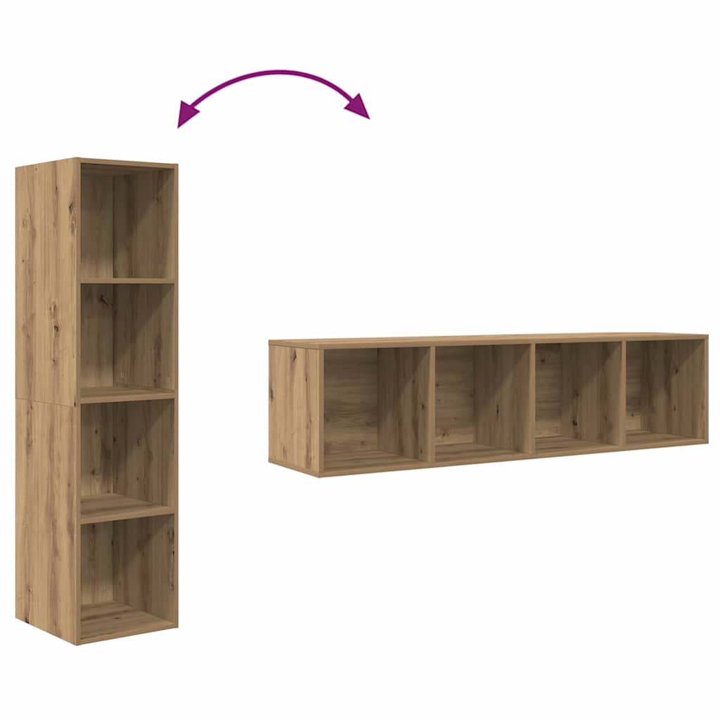 Set TV komoda 2 pcs Smeđa 37 x 37 x 142,5 cm Konstruirano drvo