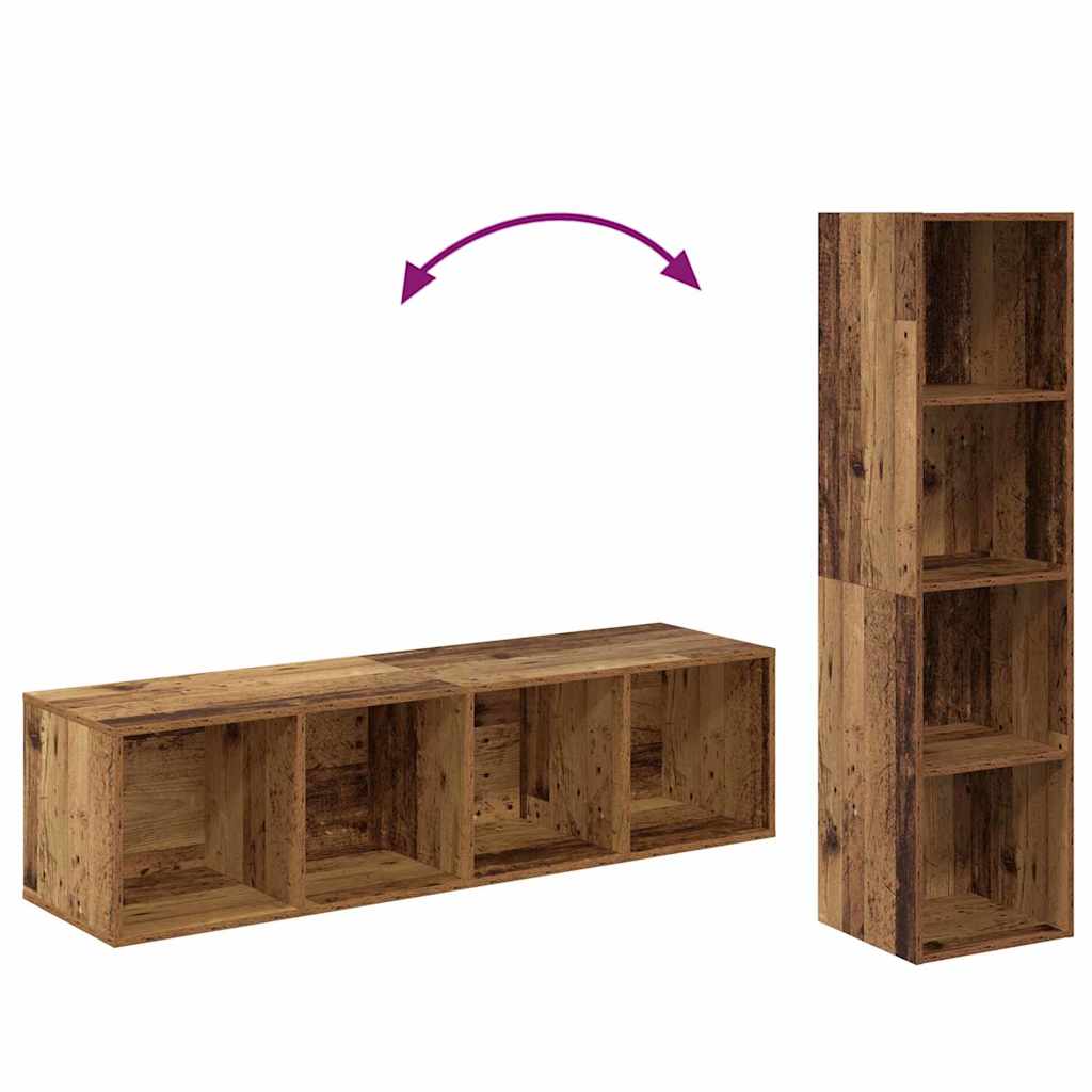 Set TV komoda 4 pcs Smeđa 37 x 37 x 142,5 cm Konstruirano drvo
