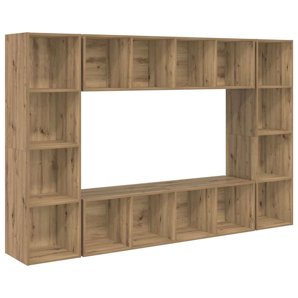 Set TV komoda 4 pcs Smeđa 37 x 37 x 142,5 cm Konstruirano drvo