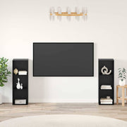 Set TV komoda Zidne 2 pcs Crni hrast 107 x 35 x 37 cm