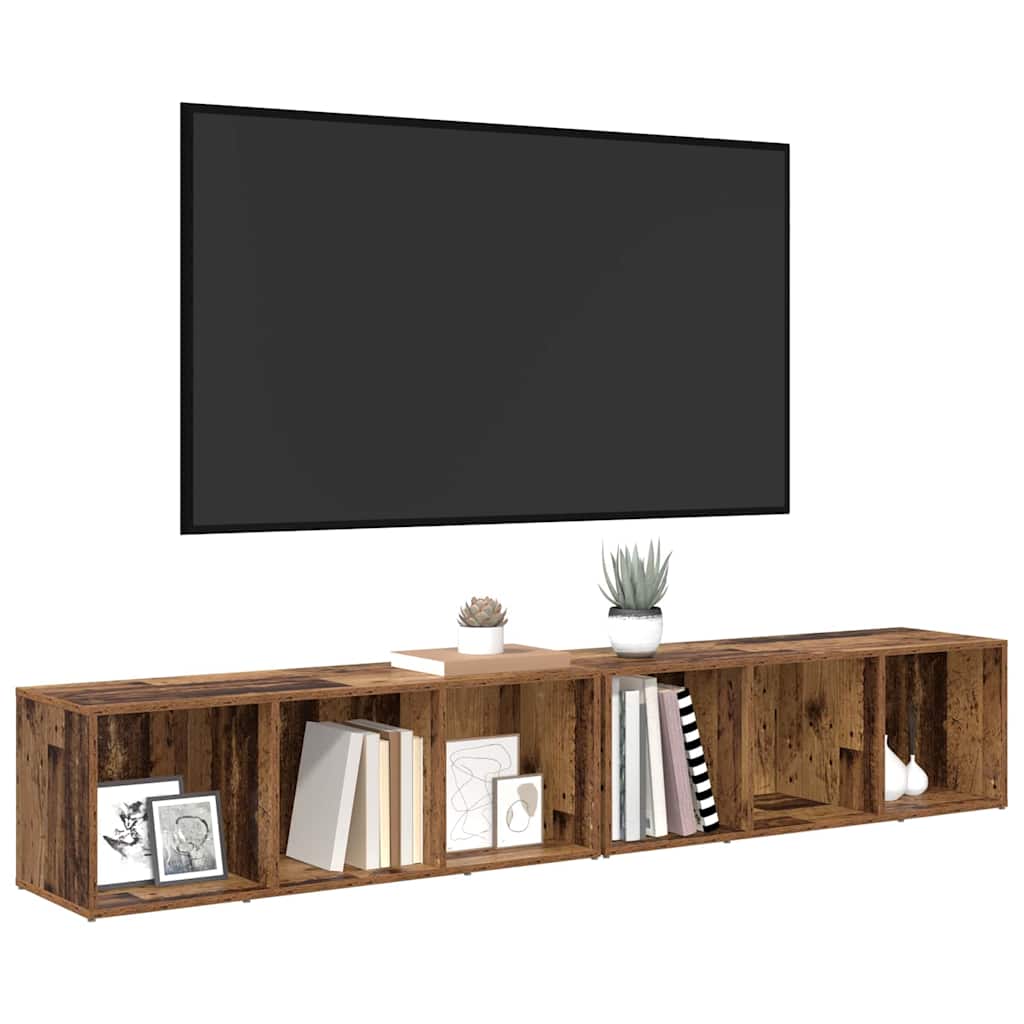 Set TV komoda Zidne 2 pcs Staro drvo 37 x 35 x 107cm