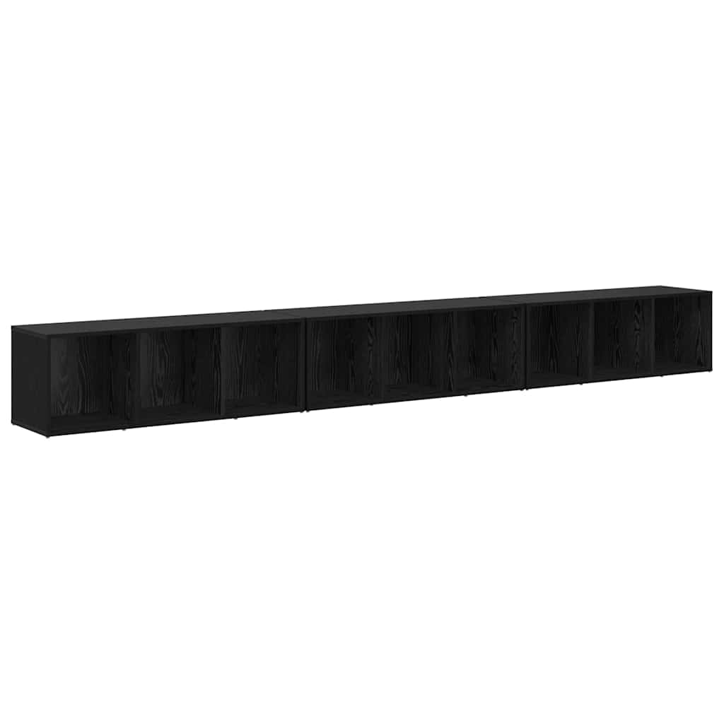 Set TV komoda Zidne 3 pcs Crni hrast 37 x 35 x 107 cm