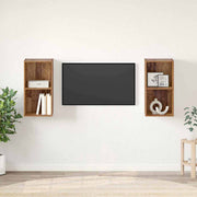 Set TV komoda Zidne 2 pcs Staro drvo 37 x 37 x 72 cm