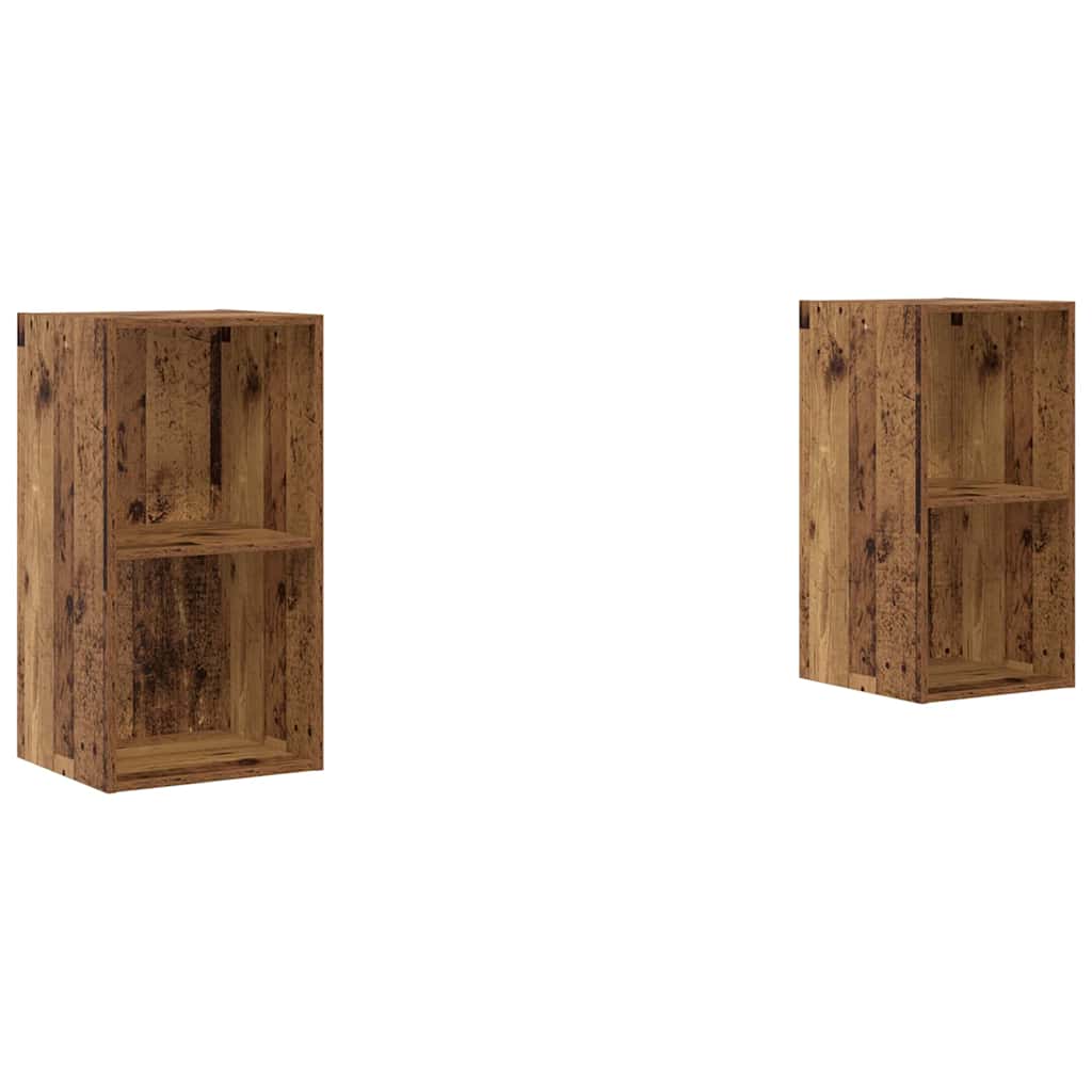 Set TV komoda Zidne 2 pcs Staro drvo 37 x 37 x 72 cm