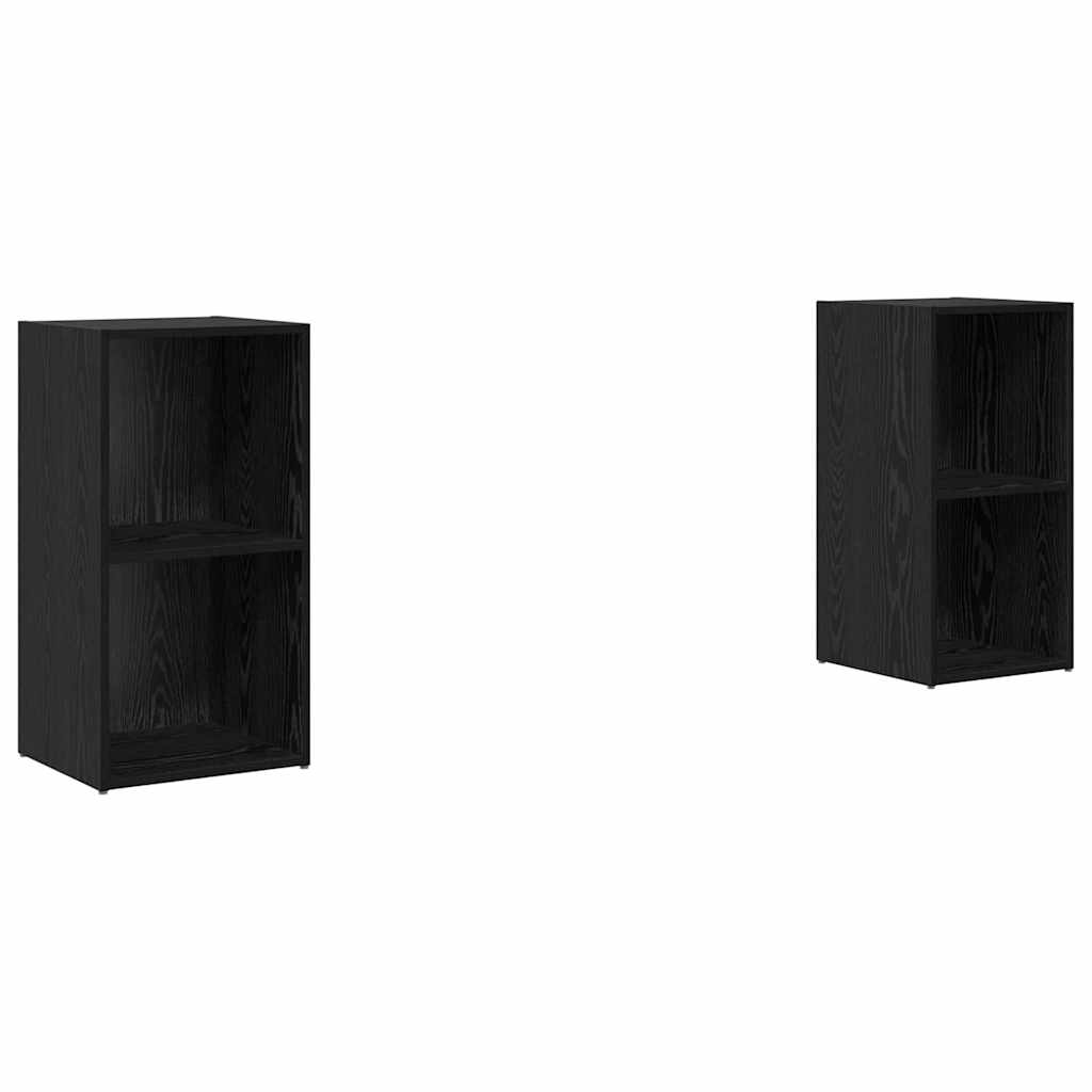 Set TV komoda Zidne 2 pcs Crni hrast 72 x 35 x 36,5 cm