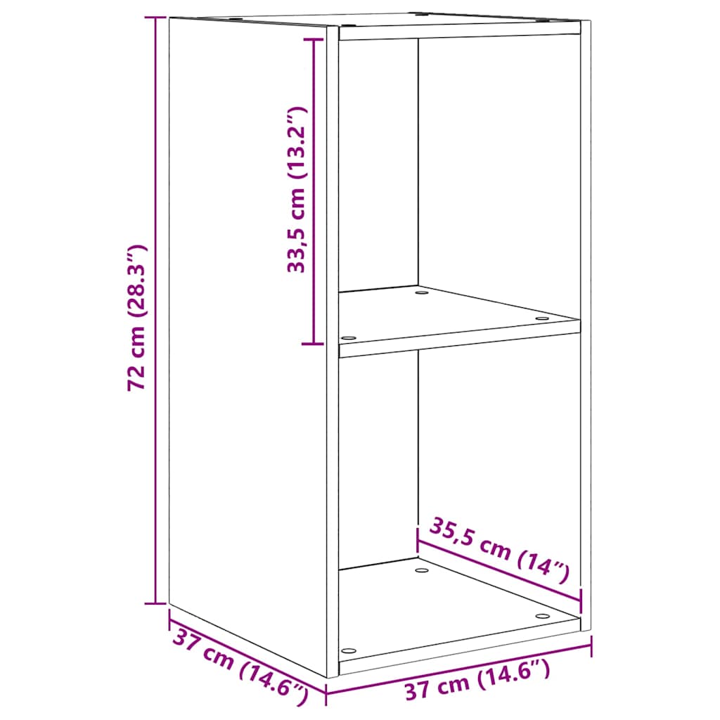 Set TV komoda Zidne 4 pcs Staro drvo 37 x 37 x 72 cm