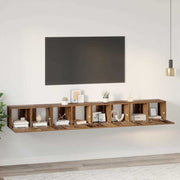Set TV komoda Zidne 4 pcs Staro drvo 60 x 30 x 30 cm