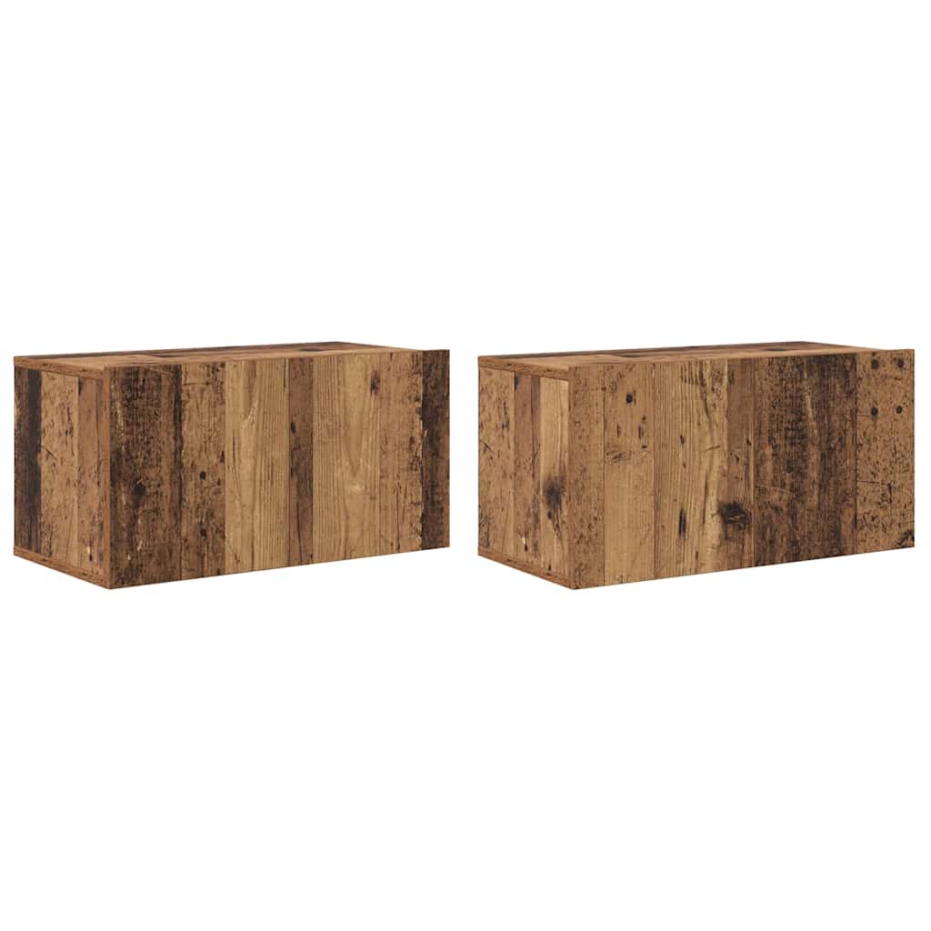 Set TV komoda Zidne 4 pcs Staro drvo 60 x 30 x 30 cm