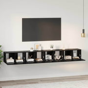 Set TV komoda Zidne 4 pcs Crni hrast 60 x 30 x 30 cm