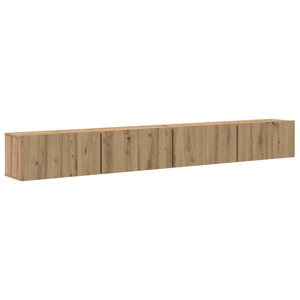 Set TV komoda Zidne 4 pcs Umjetnički hrast 60 x 30 x 30 cm