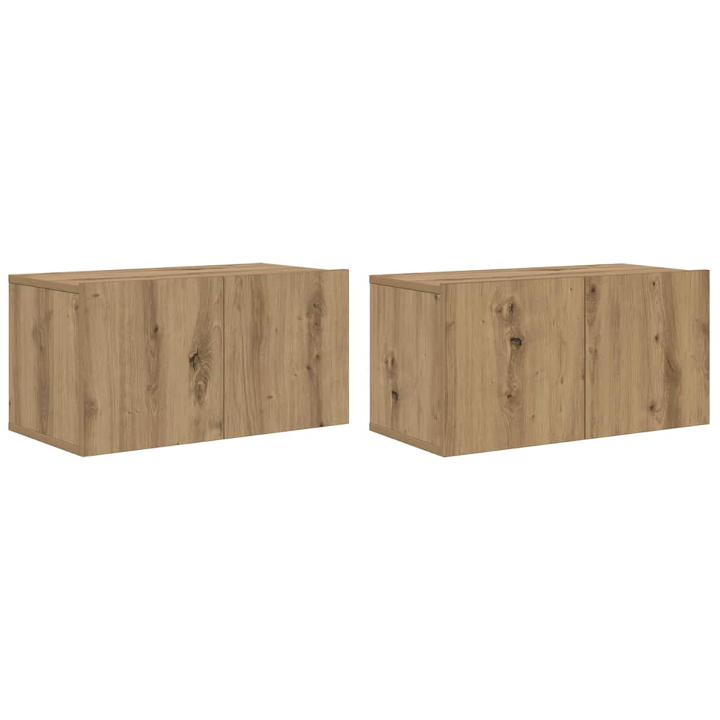 Set TV komoda Zidne 4 pcs Umjetnički hrast 60 x 30 x 30 cm