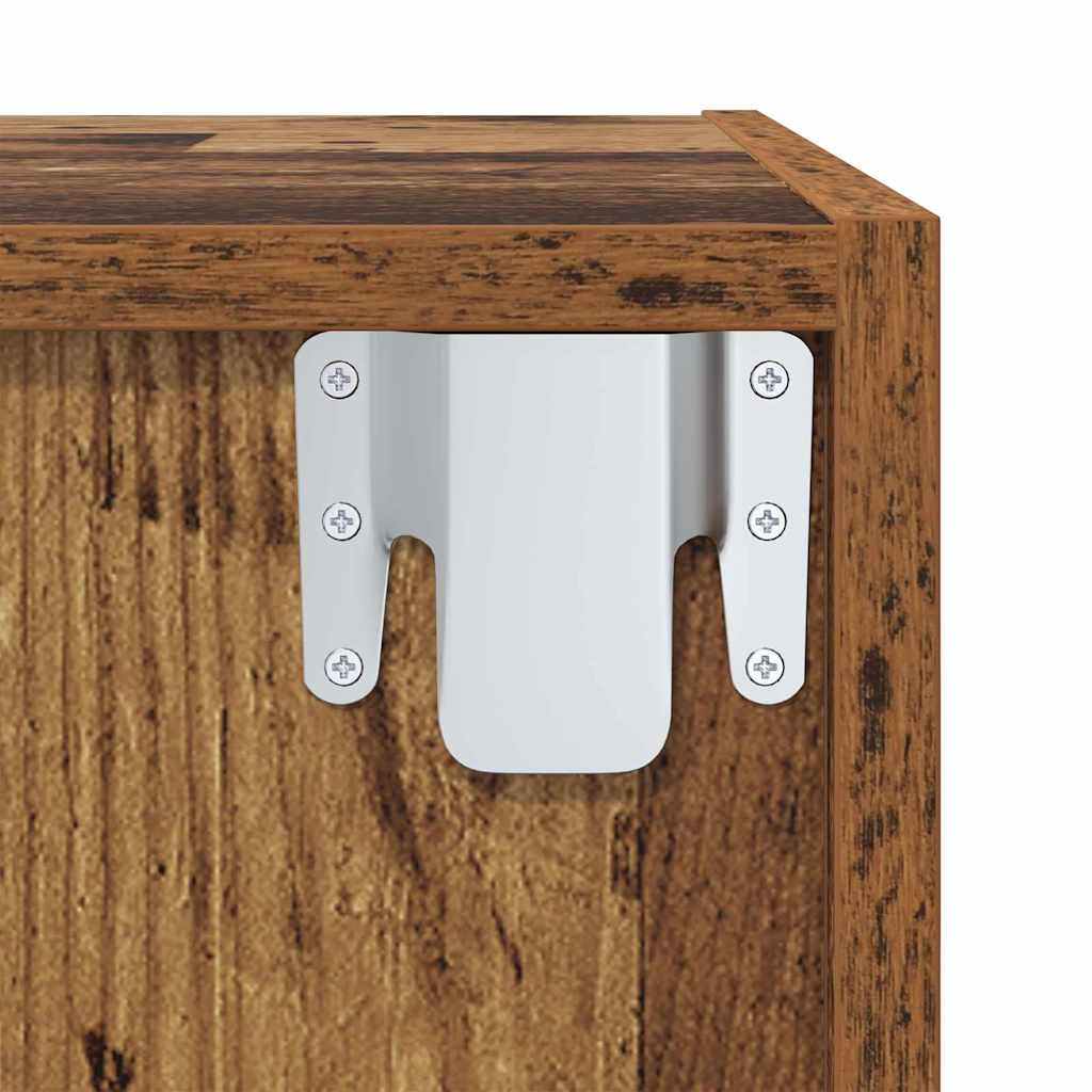 Set TV komoda Zidne 2 pcs Staro drvo 37 x 37 x 107 cm