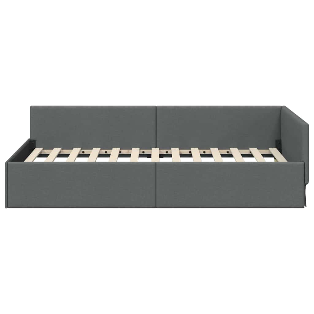 Kutni okvir kreveta Tamno siva 80 cm x 200 cm tkanina