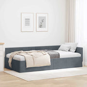 Kutni okvir kreveta Tamno siva 80 cm x 200 cm Baršun