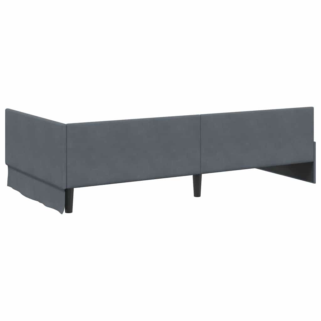 Kutni okvir kreveta Tamno siva 80 cm x 200 cm Baršun