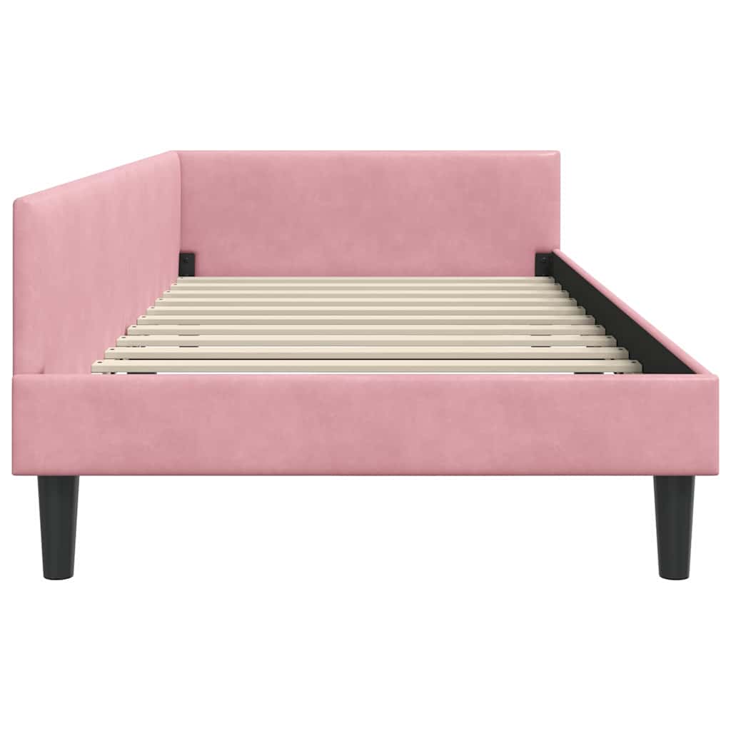 Kutni okvir kreveta Ružičasta 80 cm x 200 cm Baršun