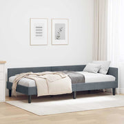 Kutni okvir kreveta Tamno siva 90 cm x 190 cm Baršun