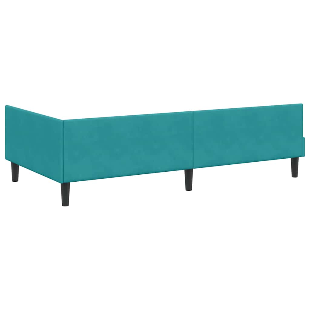 Kutni okvir kreveta Tirkizna 100 cm x 200 cm Baršun
