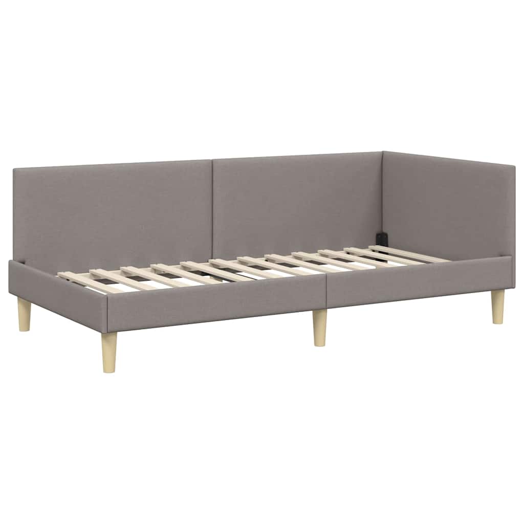 Kutni okvir kreveta s uzglavljem Sivo-smeđa 80 cm x 200 cm