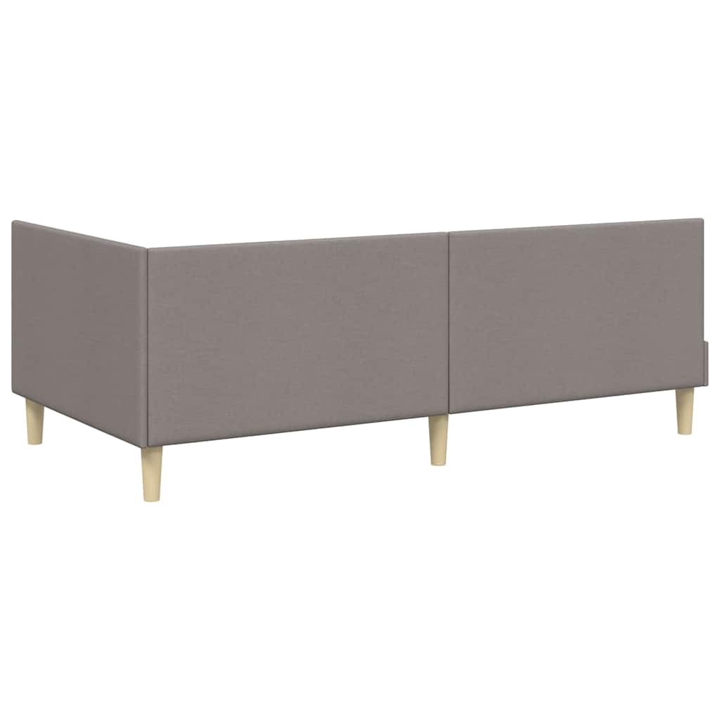 Kutni okvir kreveta s uzglavljem Sivo-smeđa 80 cm x 200 cm