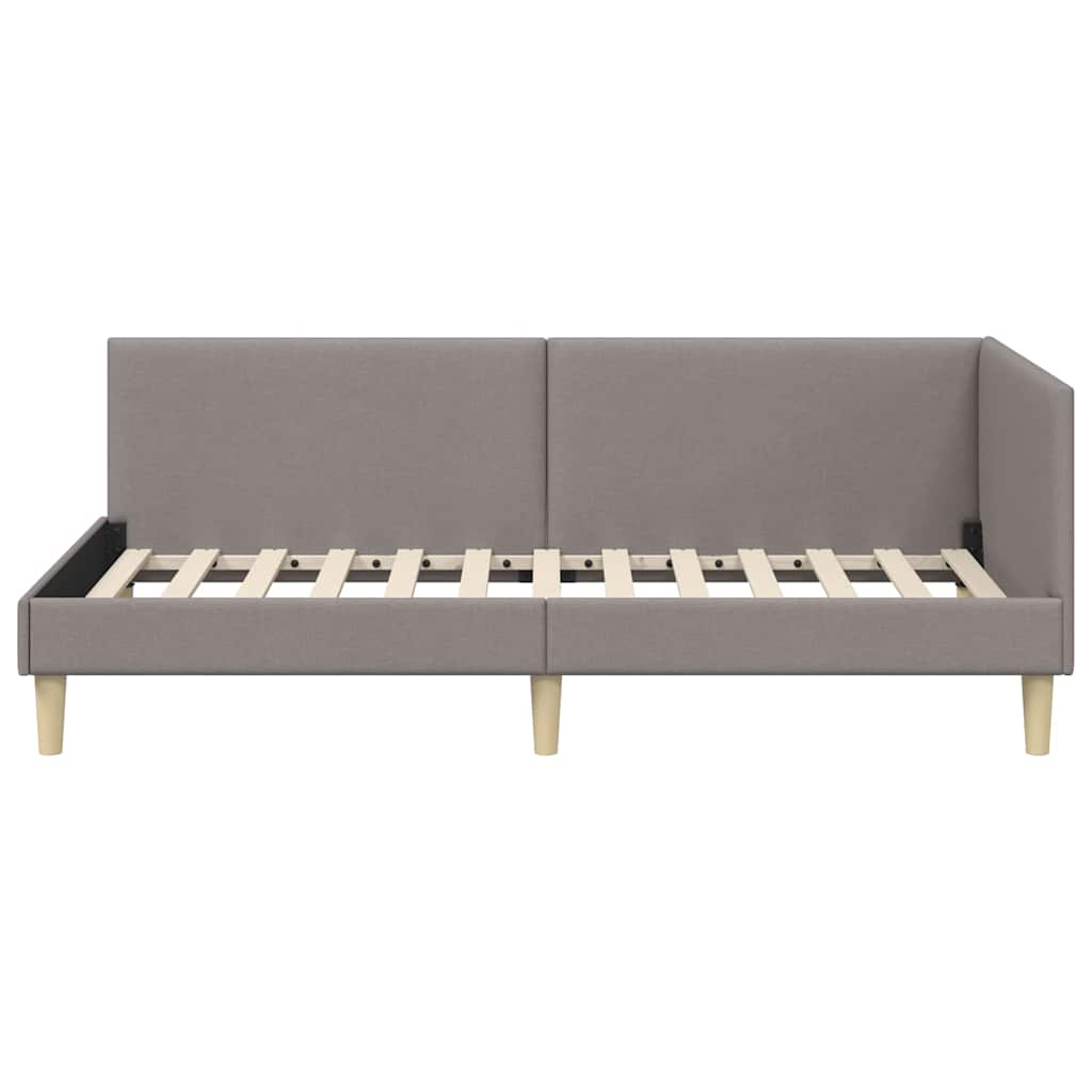 Kutni okvir kreveta s uzglavljem Sivo-smeđa 80 cm x 200 cm