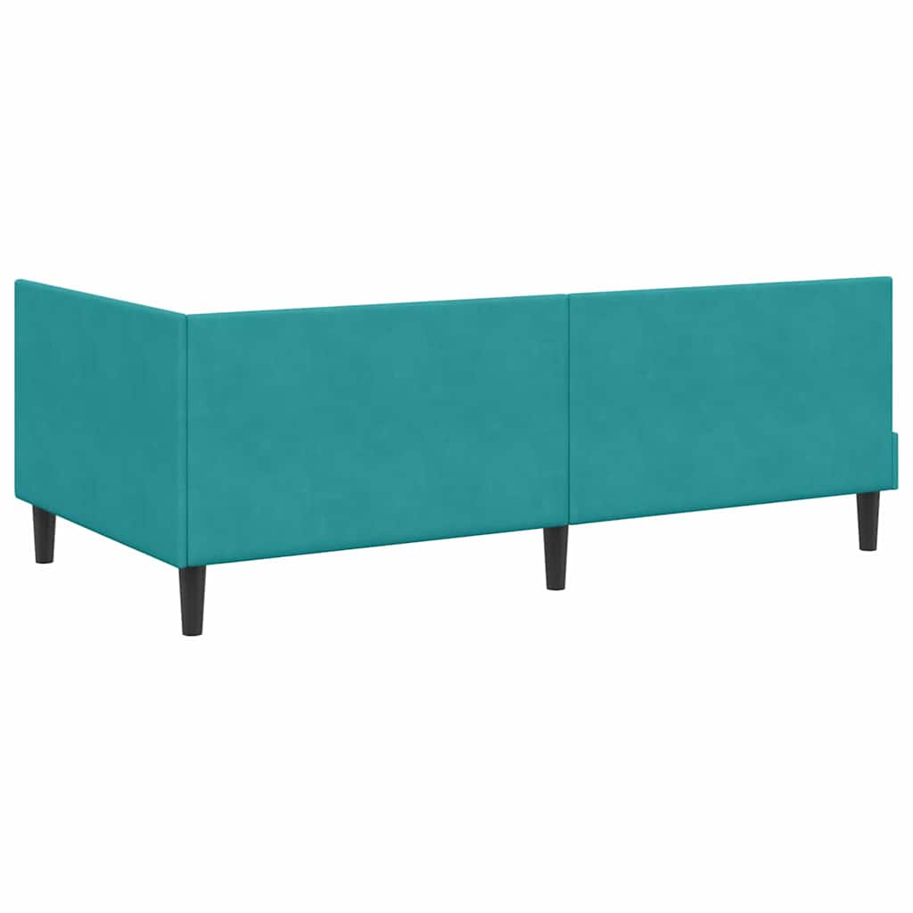 Kutni okvir kreveta Tirkizna 100 cm x 200 cm Baršun