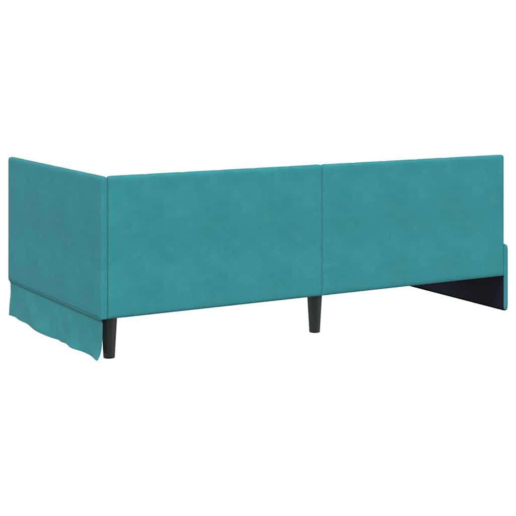 Kutni okvir kreveta Tirkizna 100 cm x 200 cm Baršun
