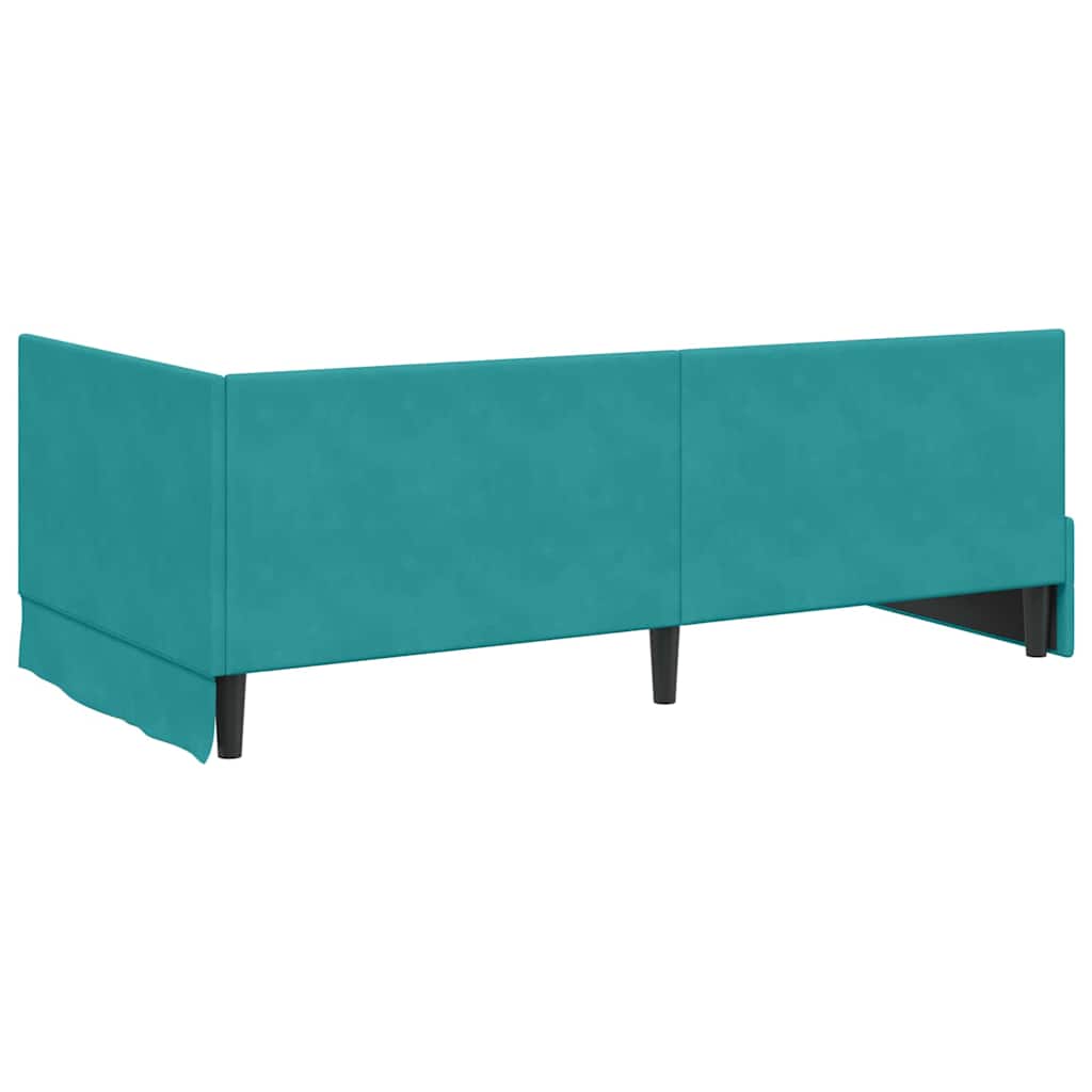 Kutni okvir kreveta Tirkizna 100 cm x 200 cm Baršun