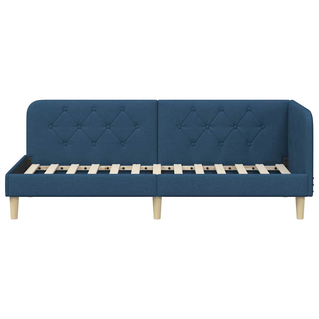 Kutni okvir kreveta Plava 80 x 200 cm tkanina