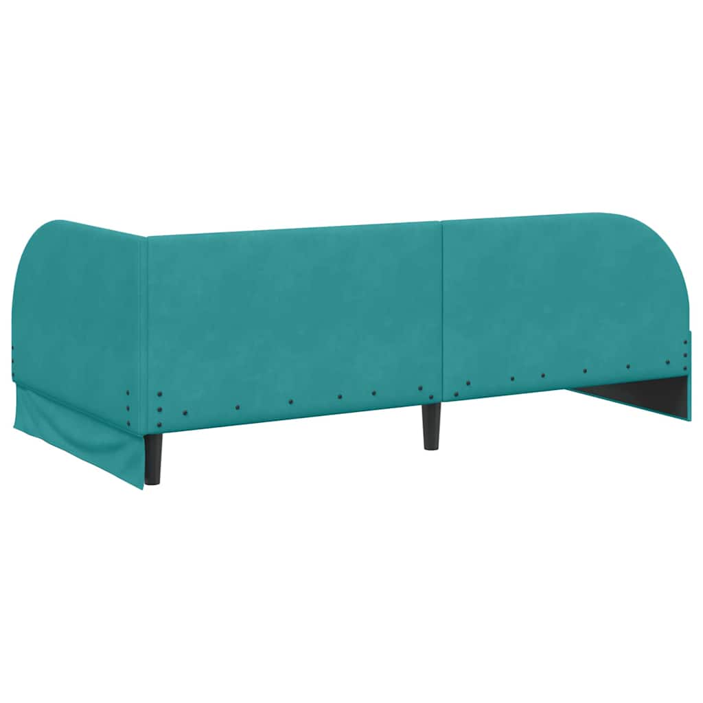 Kutni okvir kreveta Tirkizna 100 cm x 200 cm Baršun