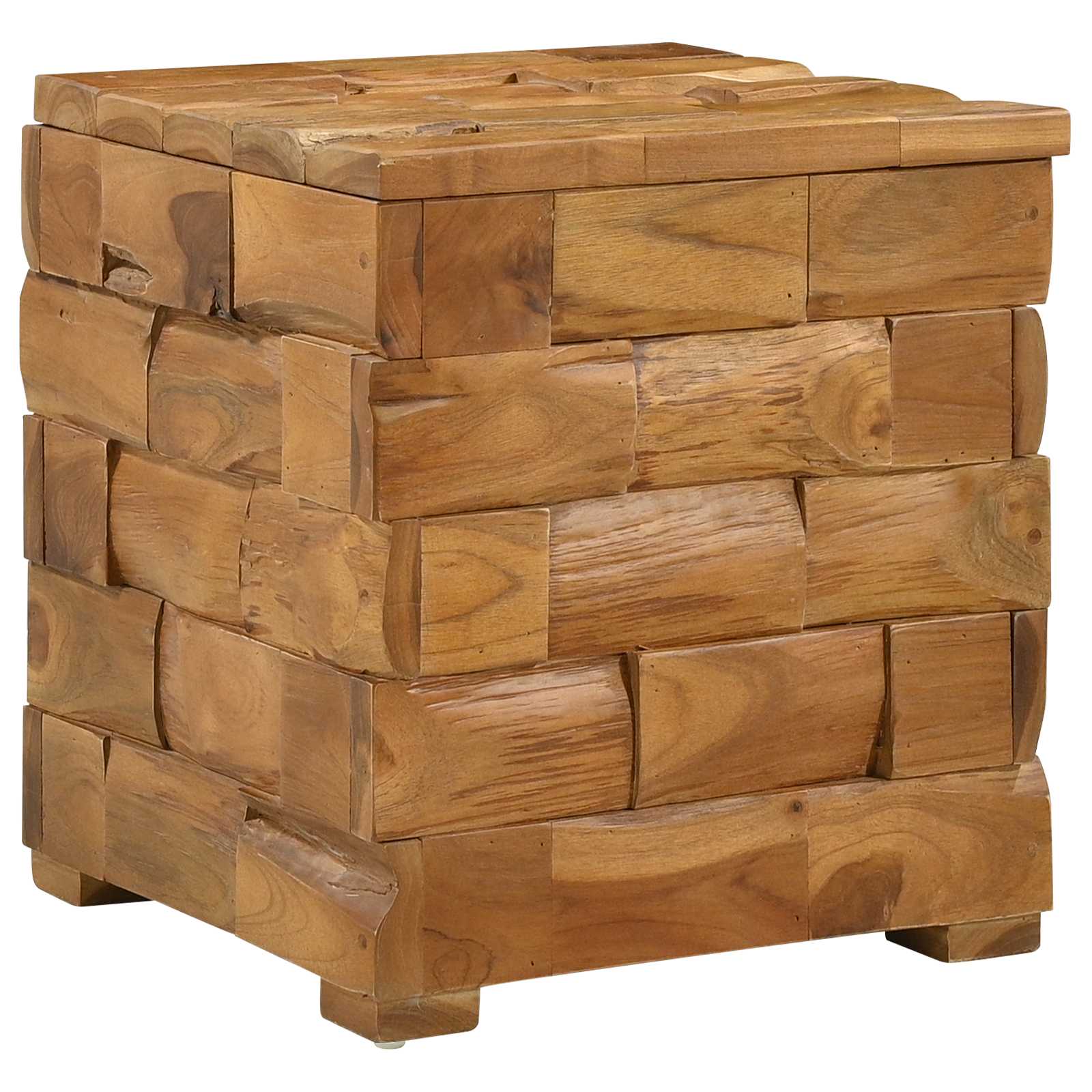 Stolica za Skladištenje Smeđa 40 x 40 x 45 cm Čvrsto teak drvo