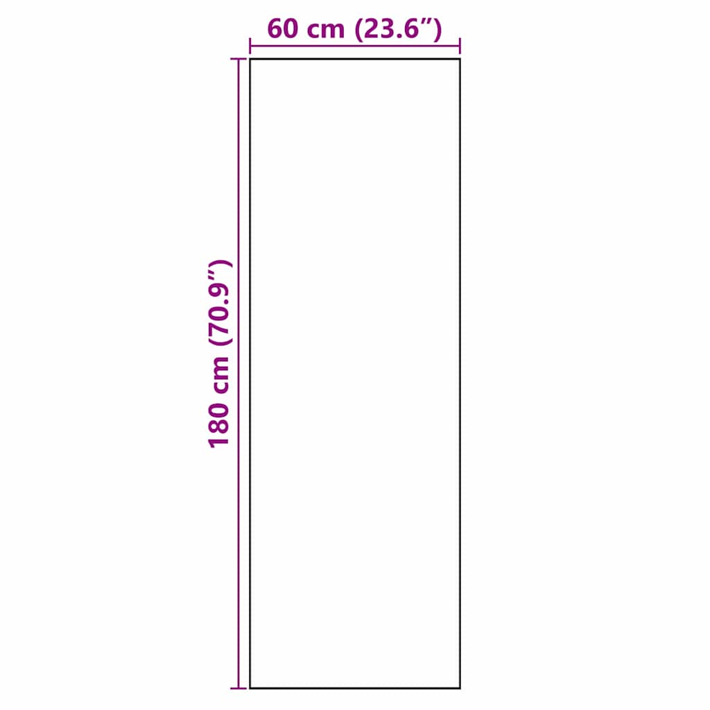 Kuhinjski Tepih Crna 180 x 60 cm Baršun