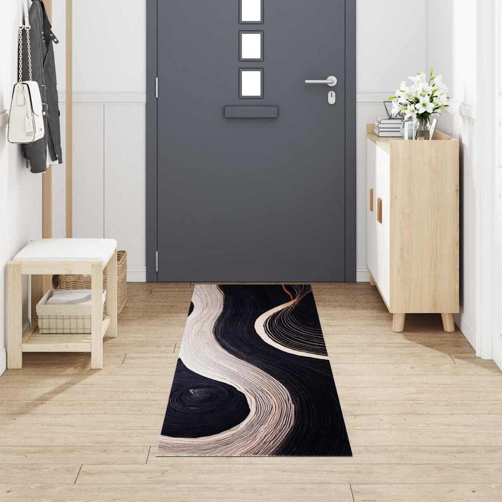 Kuhinjski Tepih Crna 300 x 60 cm Baršun