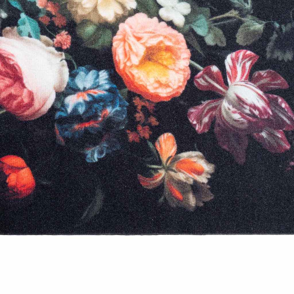 Kuhinjski Tepih Crna 150 x 45 cm Baršun